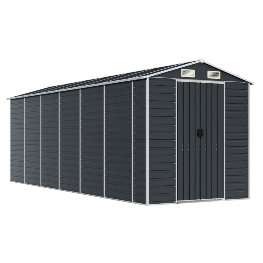 Tuinschuur 191X555X198 Cm Gegalvaniseerd Staal Antracietkleurig