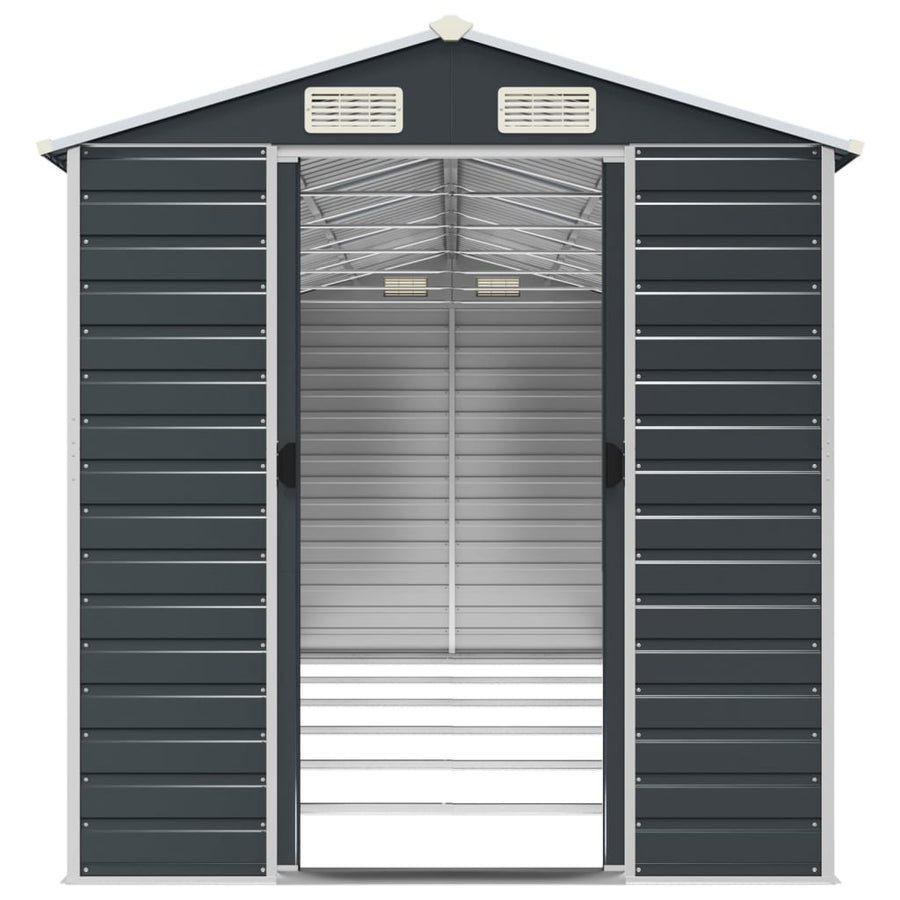Tuinschuur 191X555X198 Cm Gegalvaniseerd Staal Antracietkleurig
