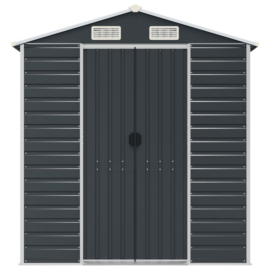 Tuinschuur Gegalvaniseerd Staal Kleurig 191 x 640 x 198 cm Antraciet