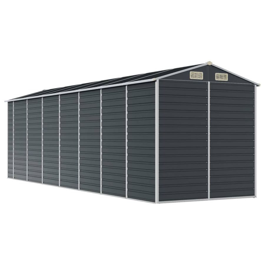 Tuinschuur Gegalvaniseerd Staal Kleurig 191 x 640 x 198 cm Antraciet