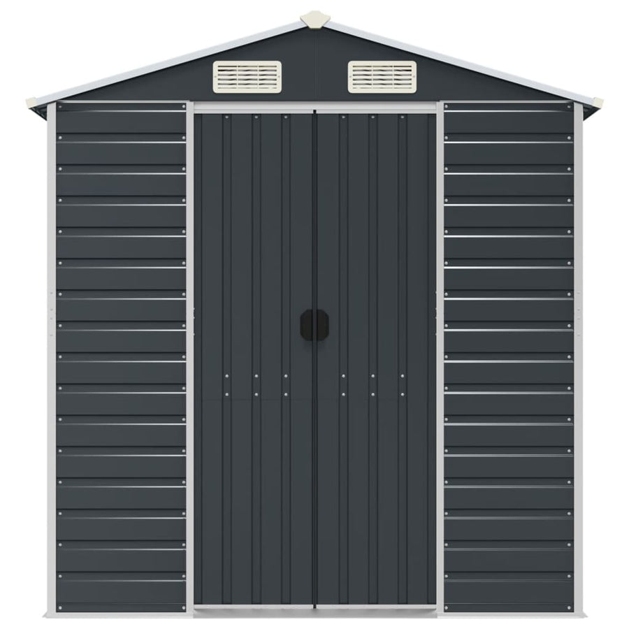 Tuinschuur Gegalvaniseerd Staal Kleurig 191 x 810 x 198 cm Antraciet