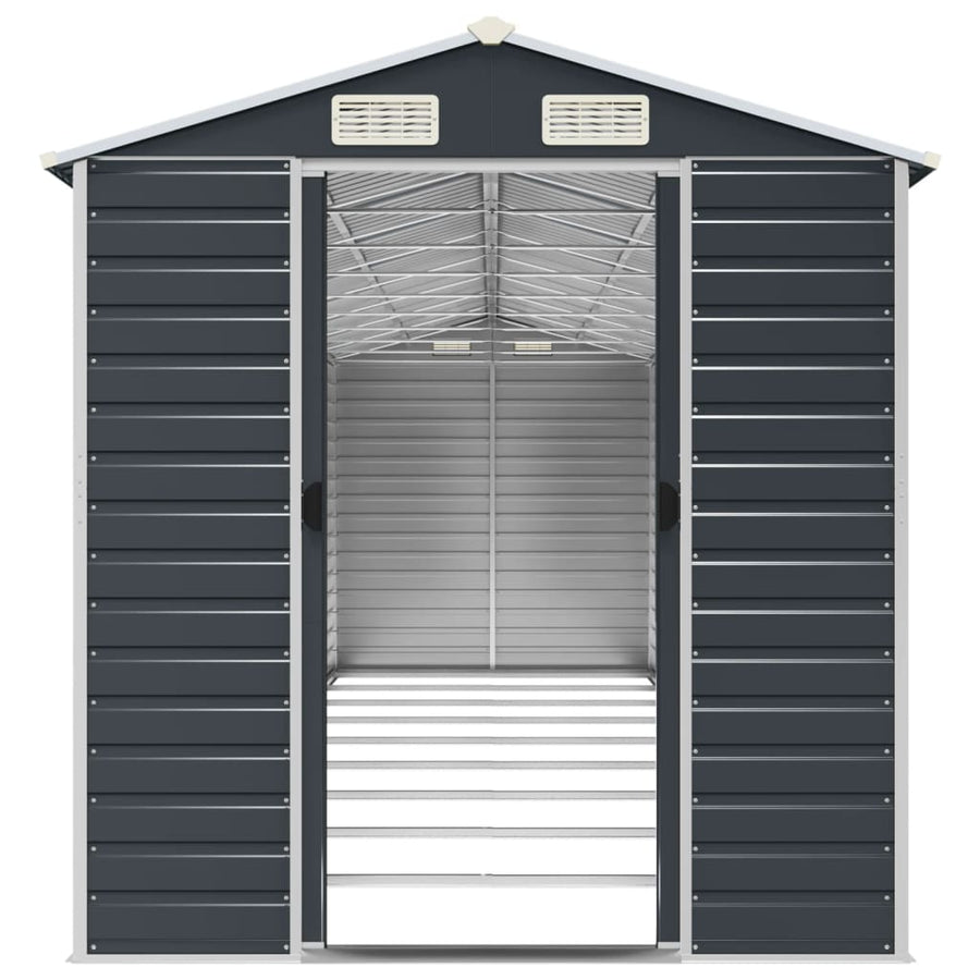 Tuinschuur Gegalvaniseerd Staal Kleurig 191 x 810 x 198 cm Antraciet