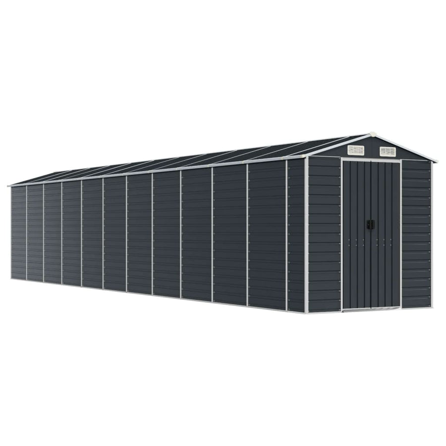 Tuinschuur Gegalvaniseerd Staal Kleurig 191 x 980 x 198 cm Antraciet