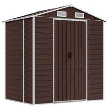 Tuinschuur 191X130X198 Cm Gegalvaniseerd Staal Bruin