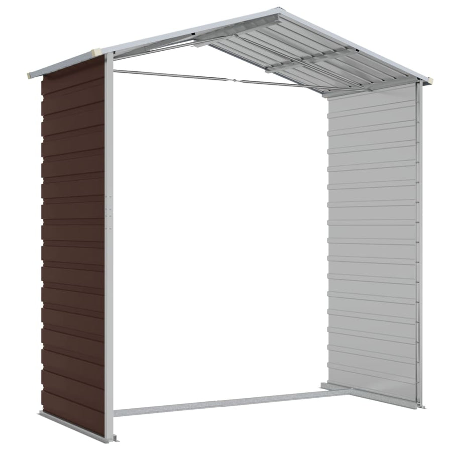 Tuinschuur 191X130X198 Cm Gegalvaniseerd Staal Bruin