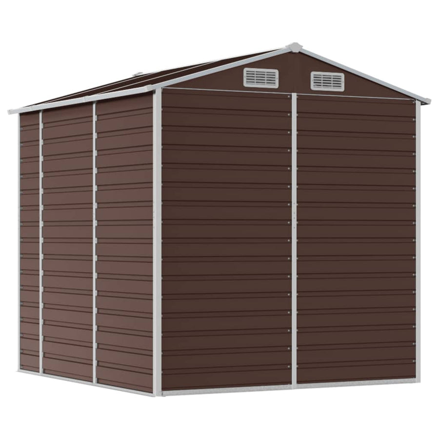 Tuinschuur Gegalvaniseerd Staal 191 x 215 x 198 cm Bruin
