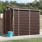 Tuinhuis 191x215x198 cm gegalvaniseerd staal bruin