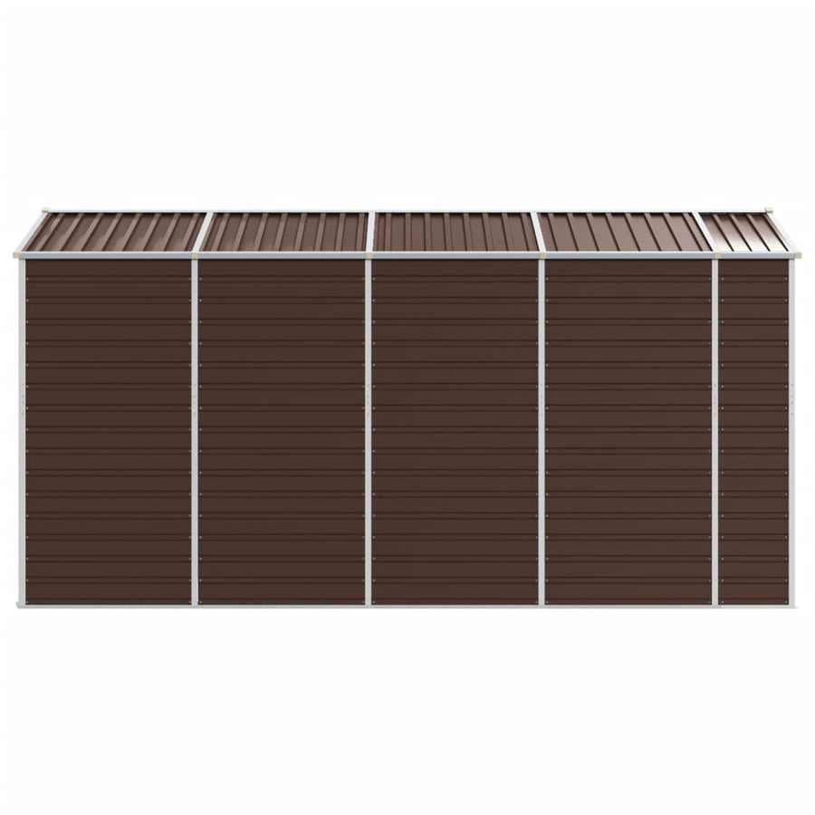 Tuinschuur Gegalvaniseerd Staal 191 x 385 x 198 cm Bruin