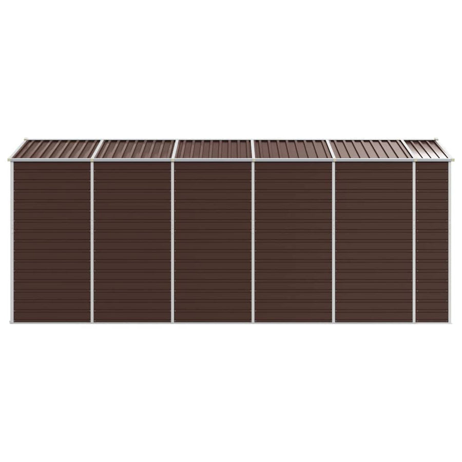 Tuinschuur Gegalvaniseerd Staal 191 x 470 x 198 cm Bruin
