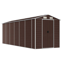 Tuinschuur 191X555X198 Cm Gegalvaniseerd Staal Bruin