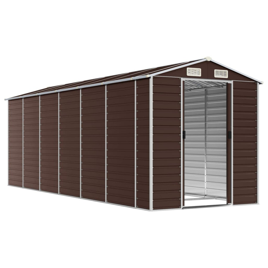 Tuinschuur 191X555X198 Cm Gegalvaniseerd Staal Bruin