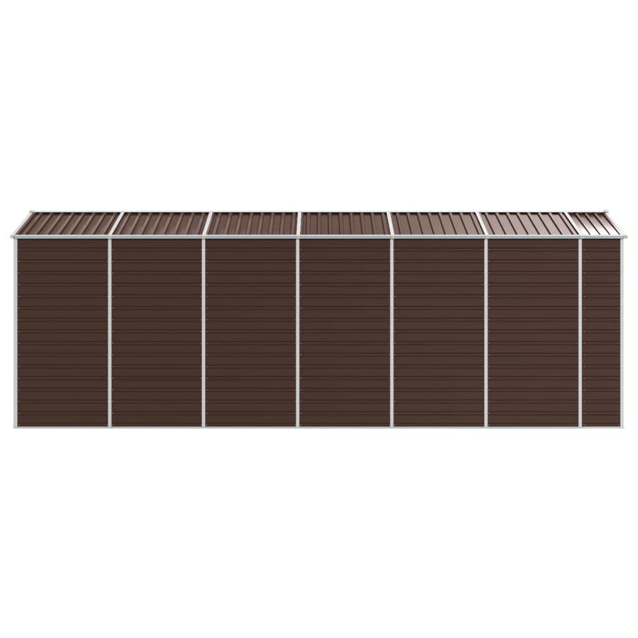Tuinschuur 191X555X198 Cm Gegalvaniseerd Staal Bruin