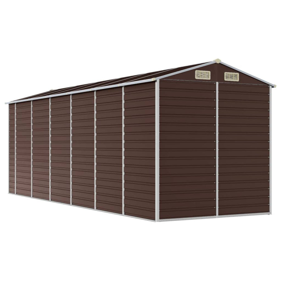 Tuinschuur 191X555X198 Cm Gegalvaniseerd Staal Bruin