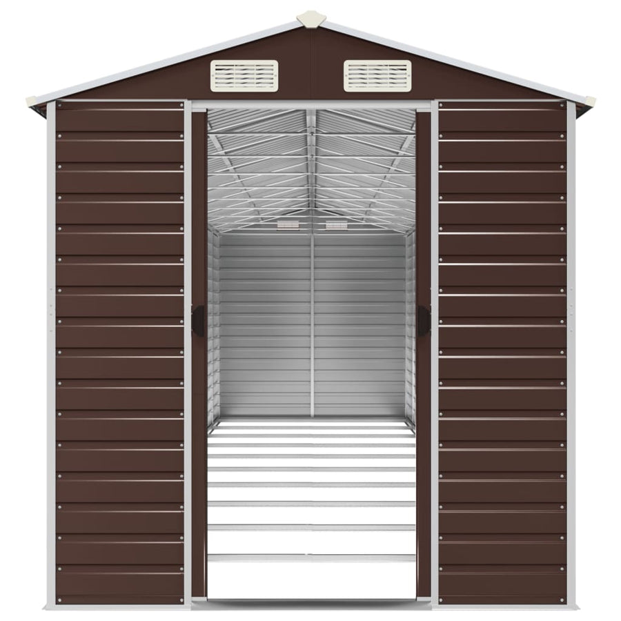 Tuinschuur Gegalvaniseerd Staal 191 x 895 x 198 cm Bruin