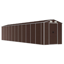 Tuinschuur 191X980X198 Cm Gegalvaniseerd Staal Bruin