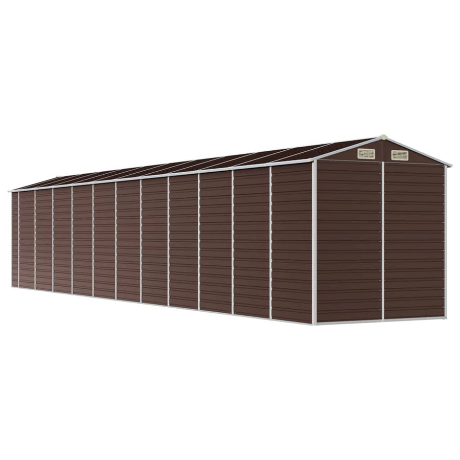 Tuinschuur 191X980X198 Cm Gegalvaniseerd Staal Bruin