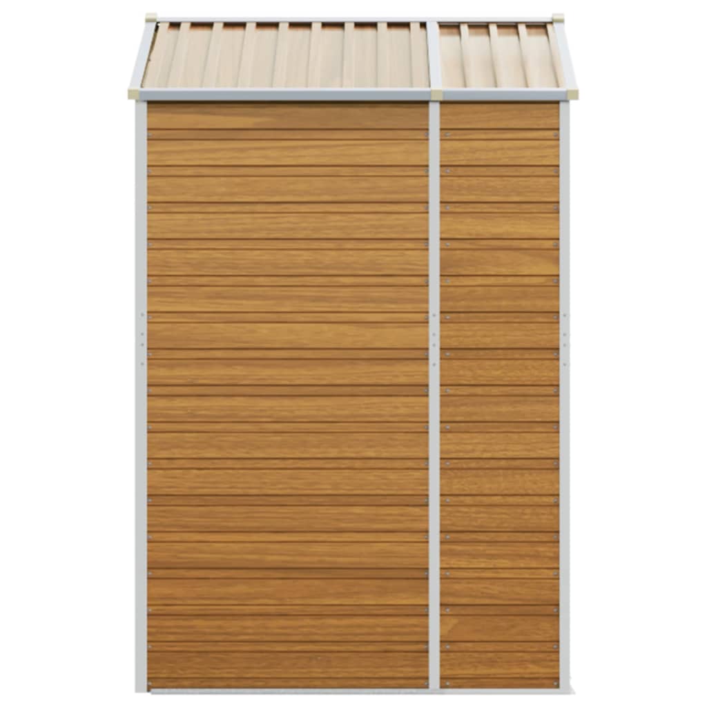 Tuinschuur Gegalvaniseerd Staal 191 x 130 x 198 cm Lichtbruin