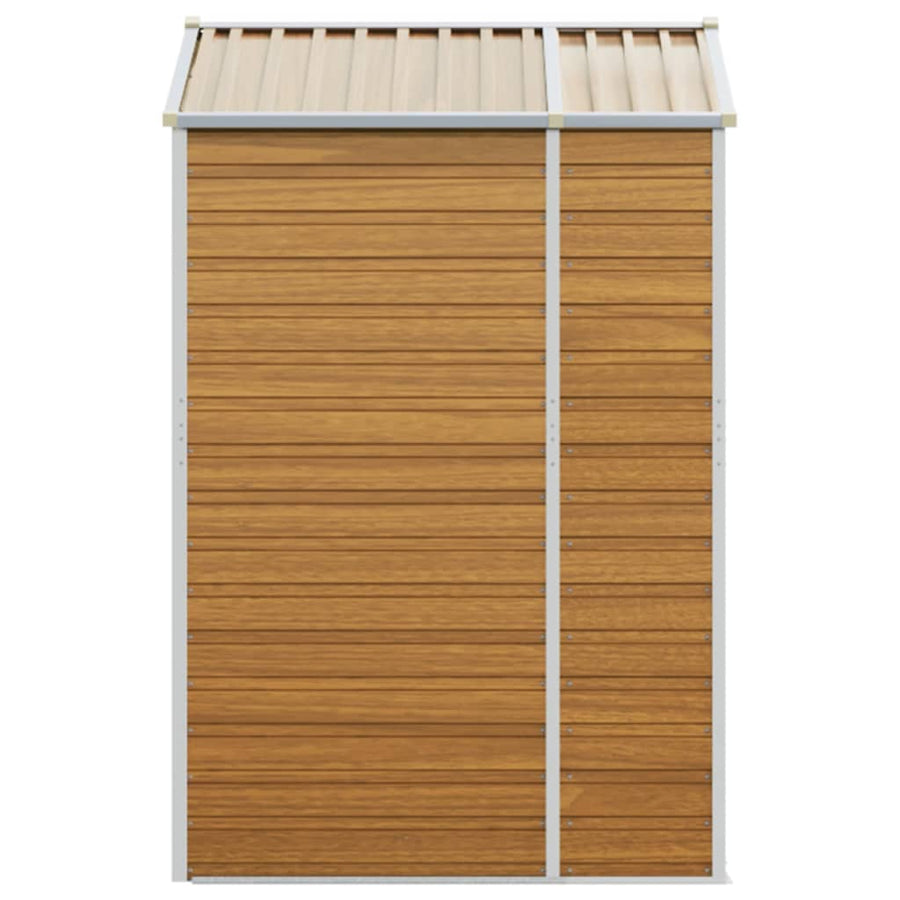 Tuinschuur Gegalvaniseerd Staal 191 x 130 x 198 cm Lichtbruin