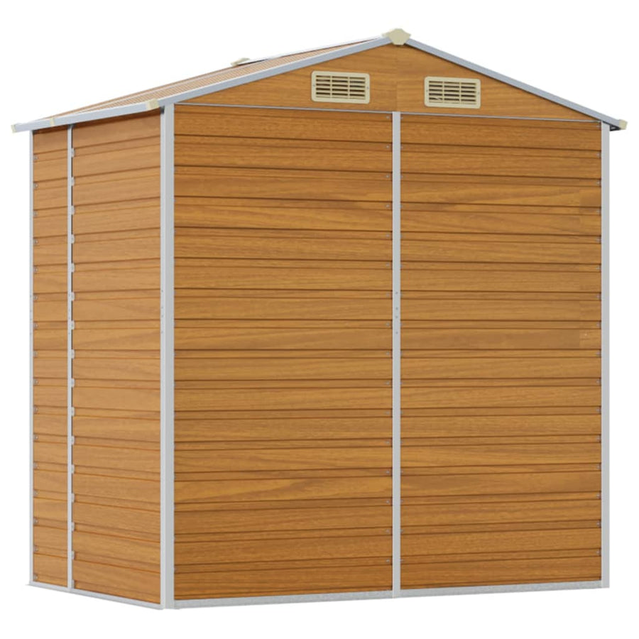 Tuinschuur Gegalvaniseerd Staal 191 x 130 x 198 cm Lichtbruin