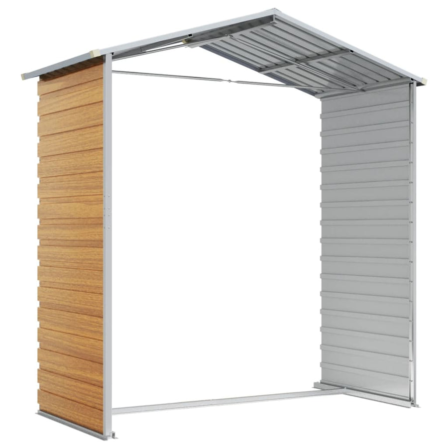 Tuinschuur Gegalvaniseerd Staal 191 x 130 x 198 cm Lichtbruin