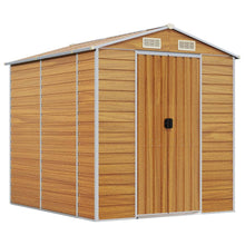Tuinschuur 191X215X198 Cm Gegalvaniseerd Staal Lichtbruin