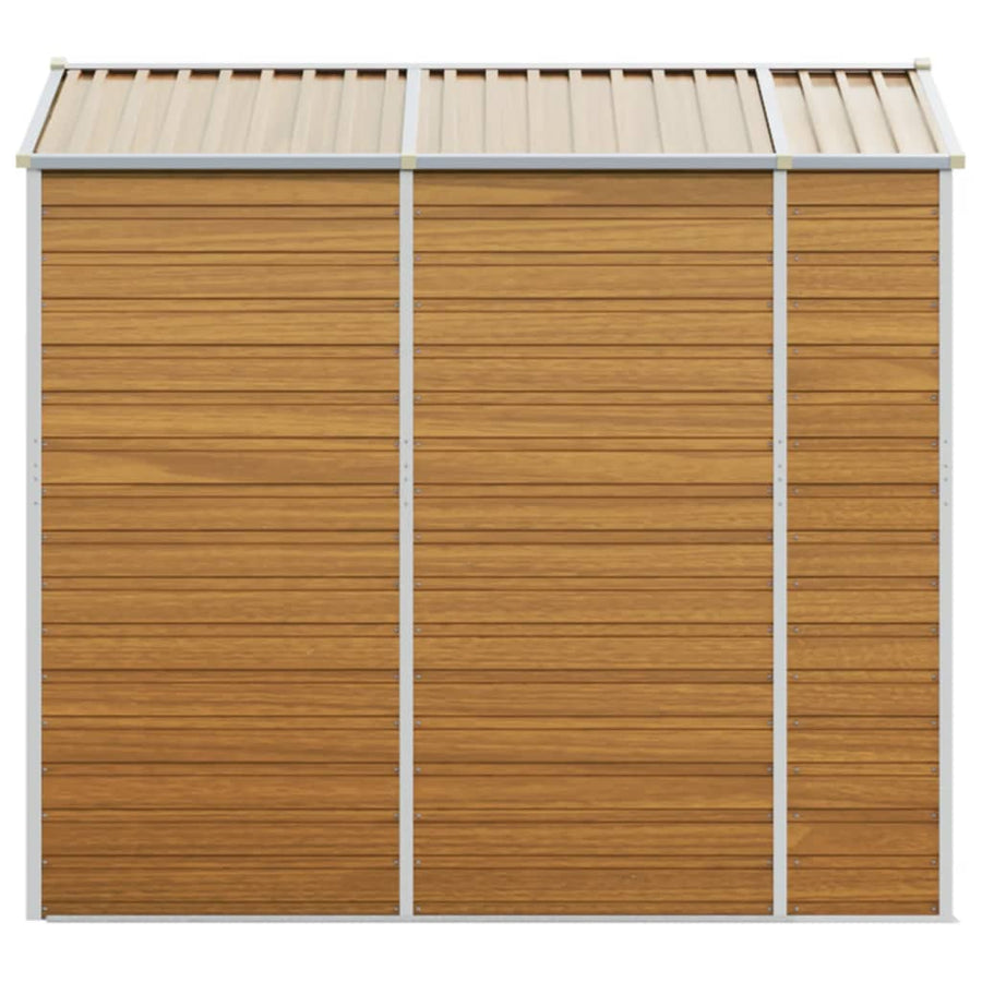 Tuinschuur 191X215X198 Cm Gegalvaniseerd Staal Lichtbruin