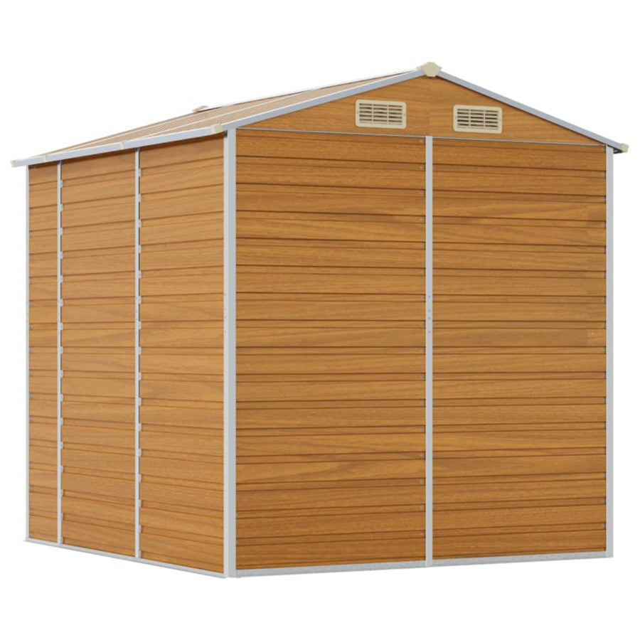 Tuinschuur 191X215X198 Cm Gegalvaniseerd Staal Lichtbruin