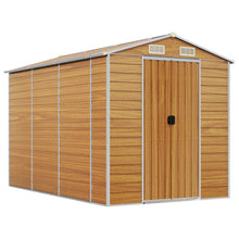 Tuinschuur Gegalvaniseerd Staal 191 x 300 x 198 cm Lichtbruin