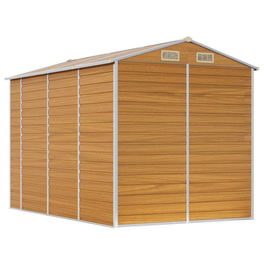 Tuinschuur Gegalvaniseerd Staal 191 x 300 x 198 cm Lichtbruin