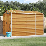 Garden Shed Light Brown 191x300x198 cm Galvanized steel