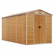 Tuinschuur Gegalvaniseerd Staal 191 x 385 x 198 cm Lichtbruin