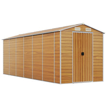 Tuinschuur Gegalvaniseerd Staal 191 x 555 x 198 cm Lichtbruin