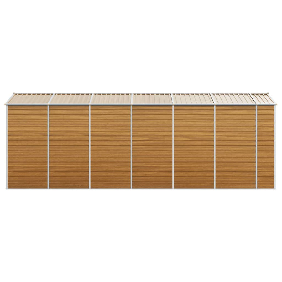 Tuinschuur Gegalvaniseerd Staal 191 x 555 x 198 cm Lichtbruin