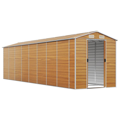 Tuinschuur Gegalvaniseerd Staal 191 x 725 x 198 cm Lichtbruin