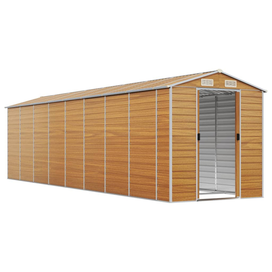 Tuinschuur Gegalvaniseerd Staal 191 x 725 x 198 cm Lichtbruin