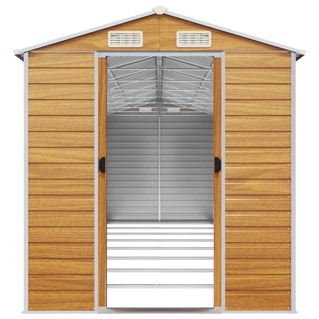Tuinschuur Gegalvaniseerd Staal 191 x 725 x 198 cm Lichtbruin