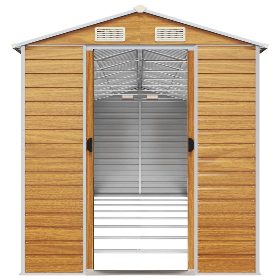 Tuinschuur Gegalvaniseerd Staal 191 x 725 x 198 cm Lichtbruin