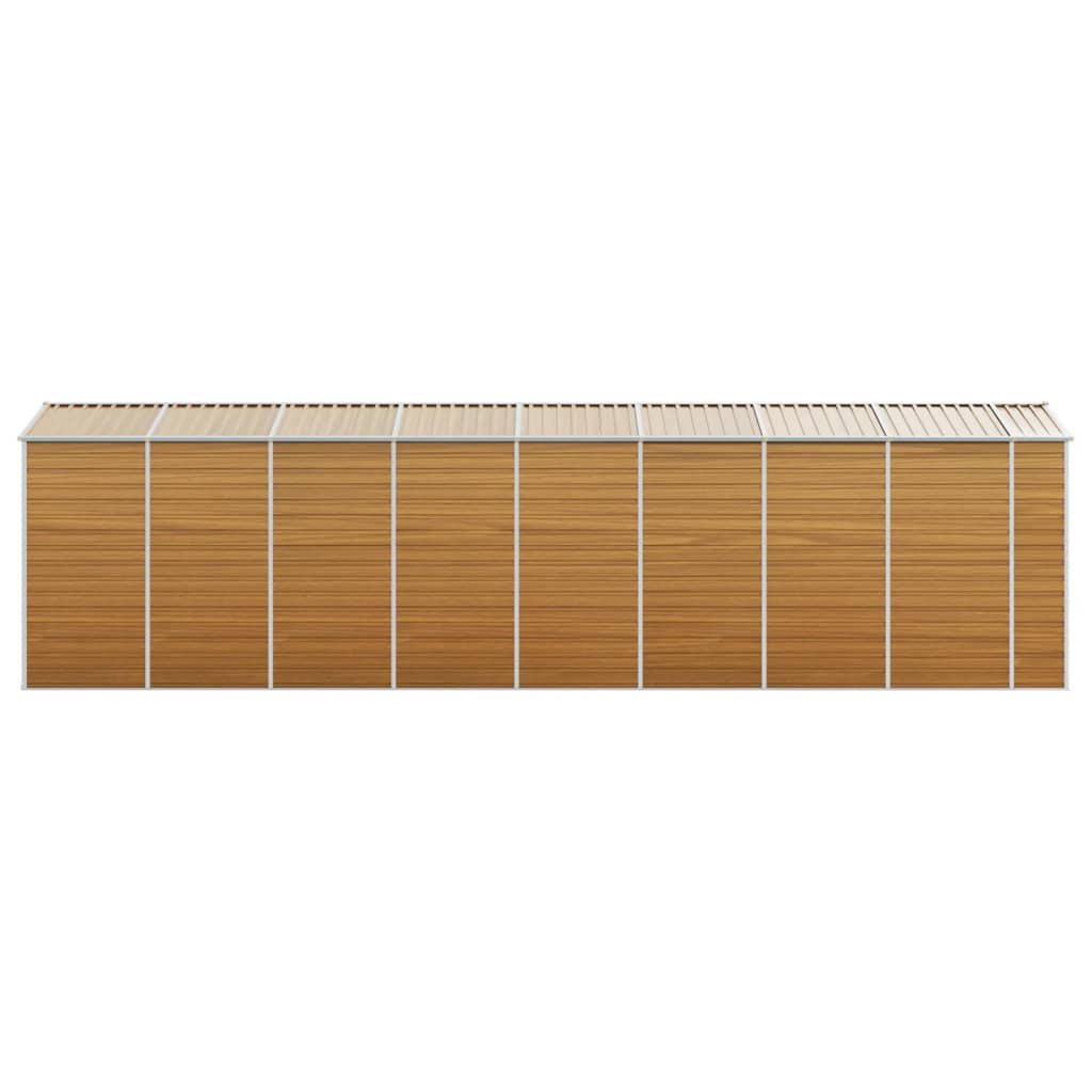 Tuinschuur Gegalvaniseerd Staal 191 x 725 x 198 cm Lichtbruin