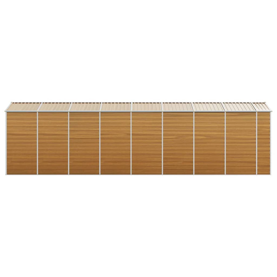 Tuinschuur Gegalvaniseerd Staal 191 x 725 x 198 cm Lichtbruin
