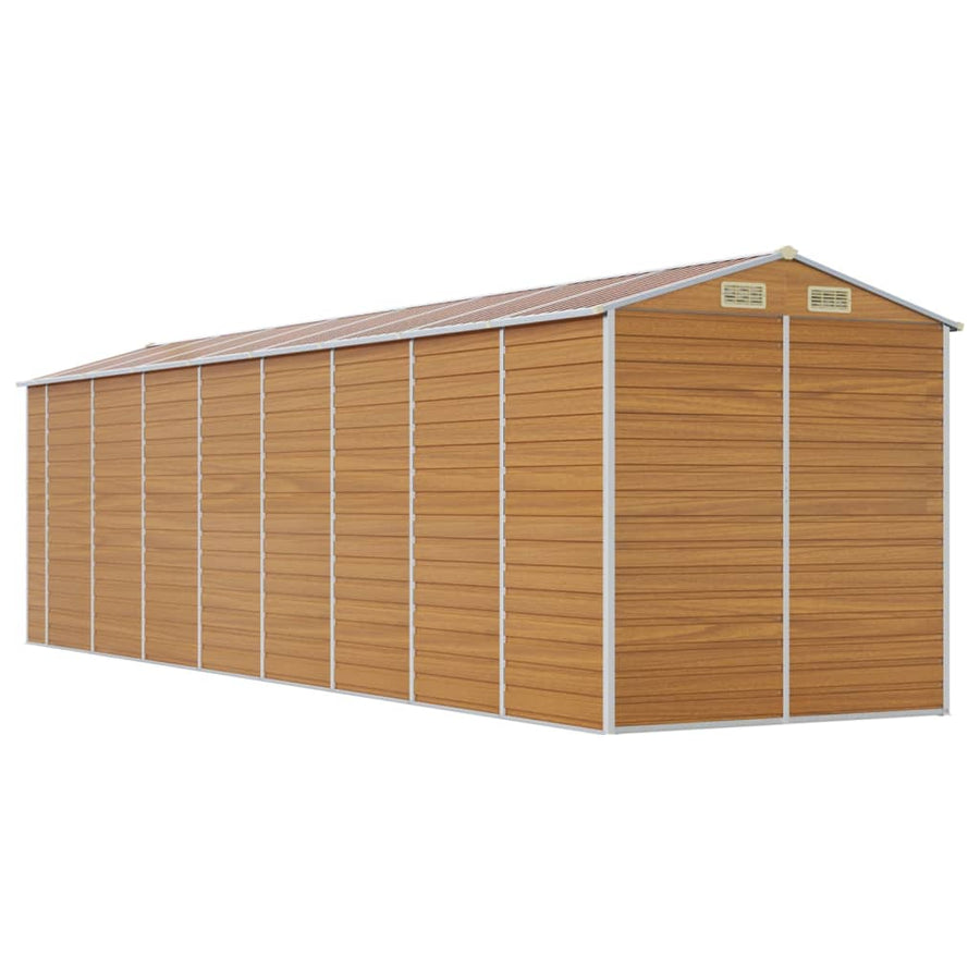 Tuinschuur Gegalvaniseerd Staal 191 x 725 x 198 cm Lichtbruin