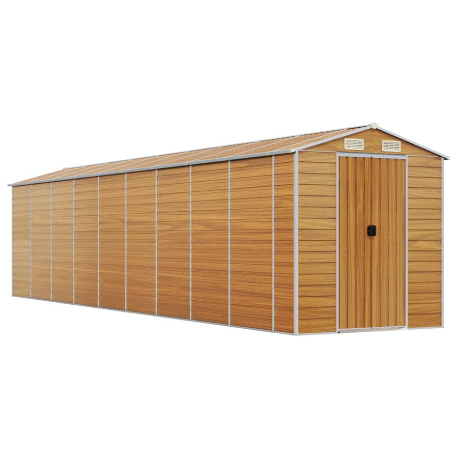 Tuinschuur 191X810X198 Cm Gegalvaniseerd Staal Lichtbruin