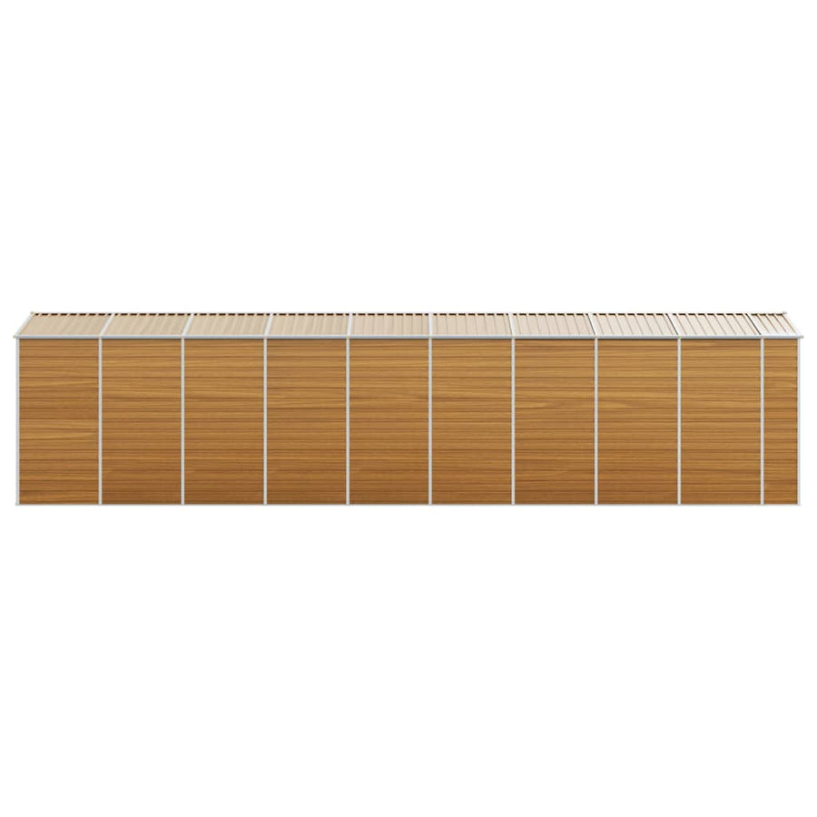 Tuinschuur 191X810X198 Cm Gegalvaniseerd Staal Lichtbruin
