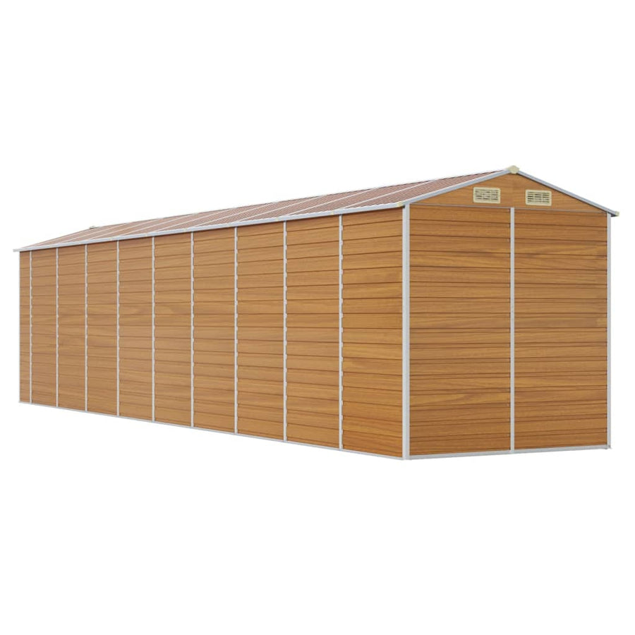 Tuinschuur 191X810X198 Cm Gegalvaniseerd Staal Lichtbruin