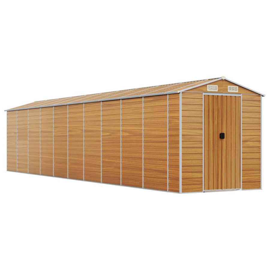 Tuinschuur Gegalvaniseerd Staal 191 x 895 x 198 cm Lichtbruin