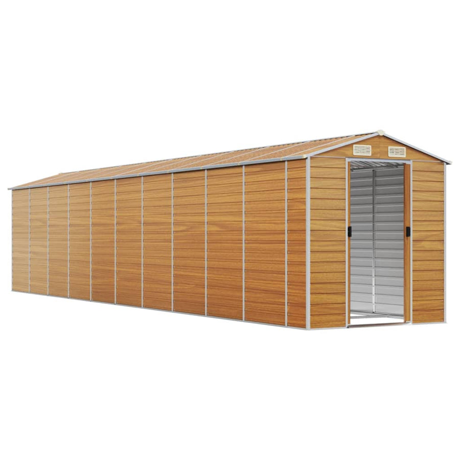 Tuinschuur Gegalvaniseerd Staal 191 x 895 x 198 cm Lichtbruin