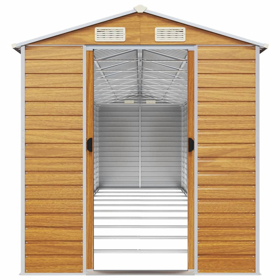 Tuinschuur Gegalvaniseerd Staal 191 x 895 x 198 cm Lichtbruin