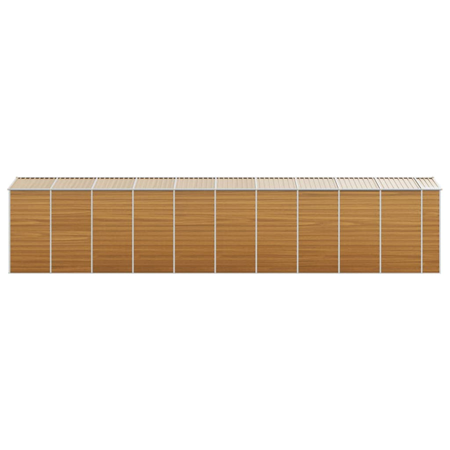 Tuinschuur Gegalvaniseerd Staal 191 x 895 x 198 cm Lichtbruin