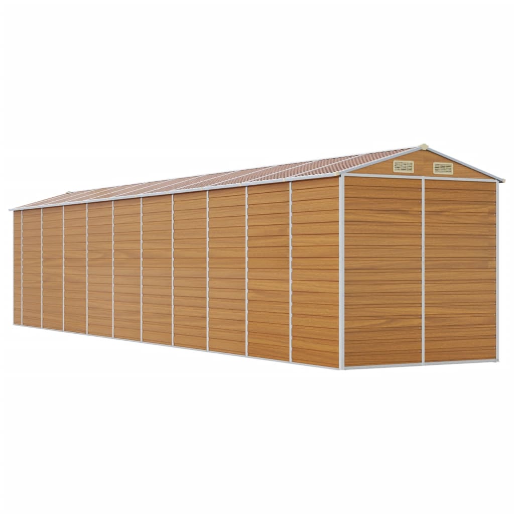Tuinschuur Gegalvaniseerd Staal 191 x 895 x 198 cm Lichtbruin