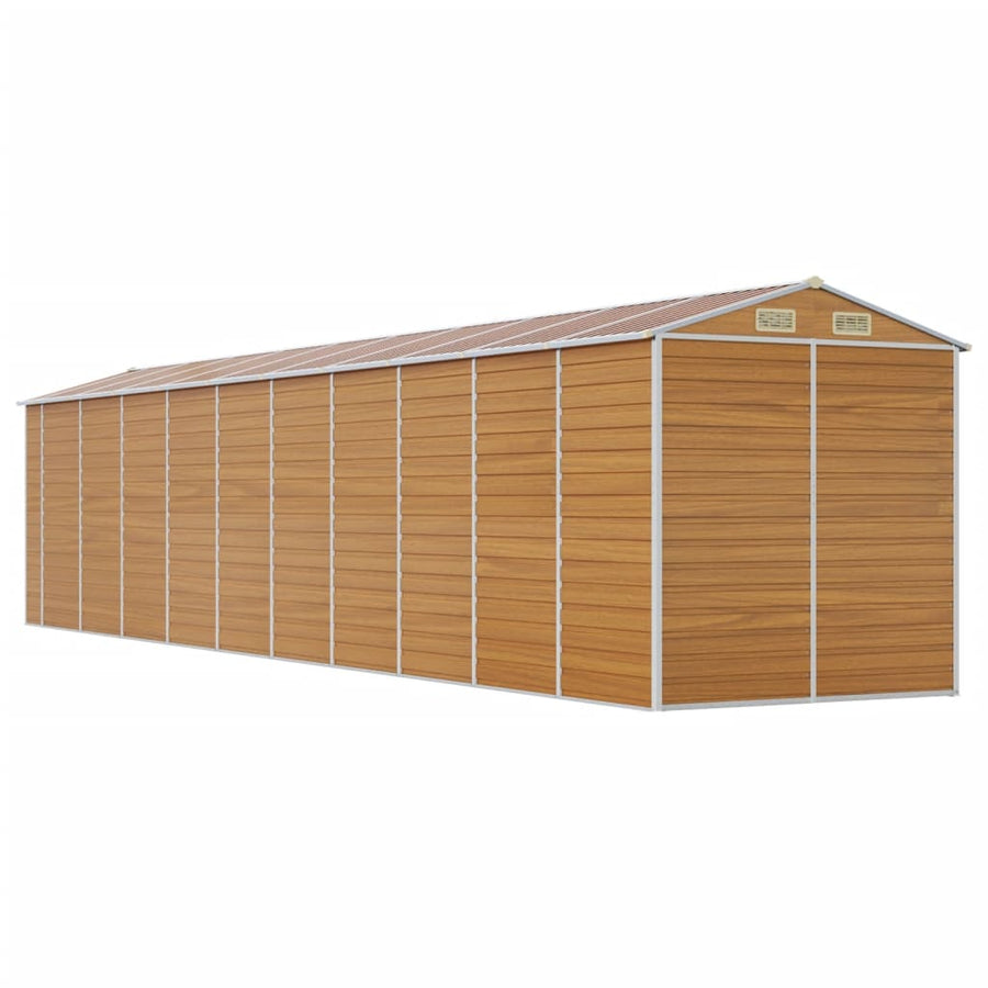 Tuinschuur Gegalvaniseerd Staal 191 x 895 x 198 cm Lichtbruin