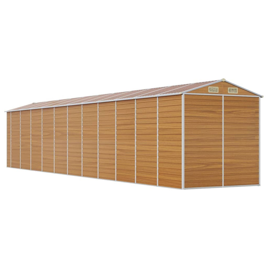 Tuinschuur 191X980X198 Cm Gegalvaniseerd Staal Lichtbruin